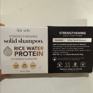 New Set of Kitsch Solid Shampoo and Conditioner Rice Water Protein